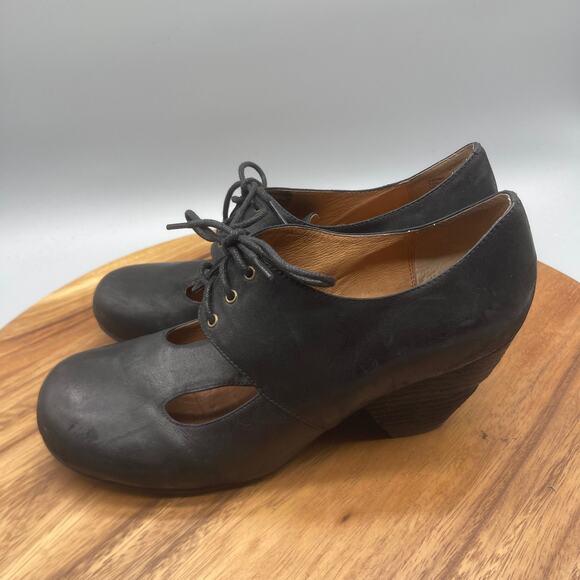 Miz Mooz Sandals Womens Size 9.5 Black Leather Casual Mary Jane Y2K Comfort - Picture 3 of 9